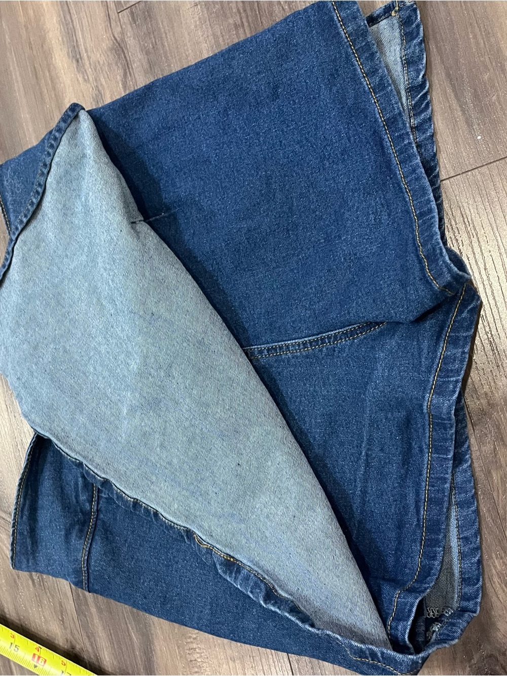 Casual Blue Denim Mini Skort - Picture 3 of 4